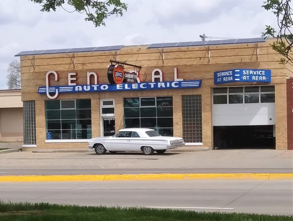 Central Auto Electric Building in Kearney, Nebraska American Car